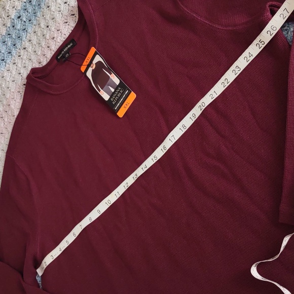 NWT Banana Republic XXL Red Textured Double Knit Crew - Picture 7 of 14